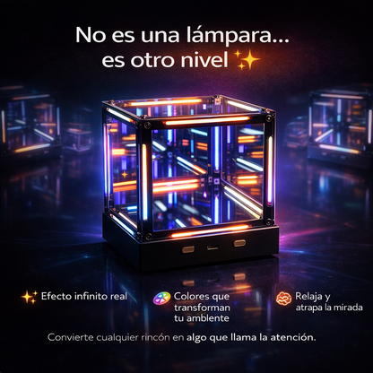 Lámpara Cubo LED Infinito 3D