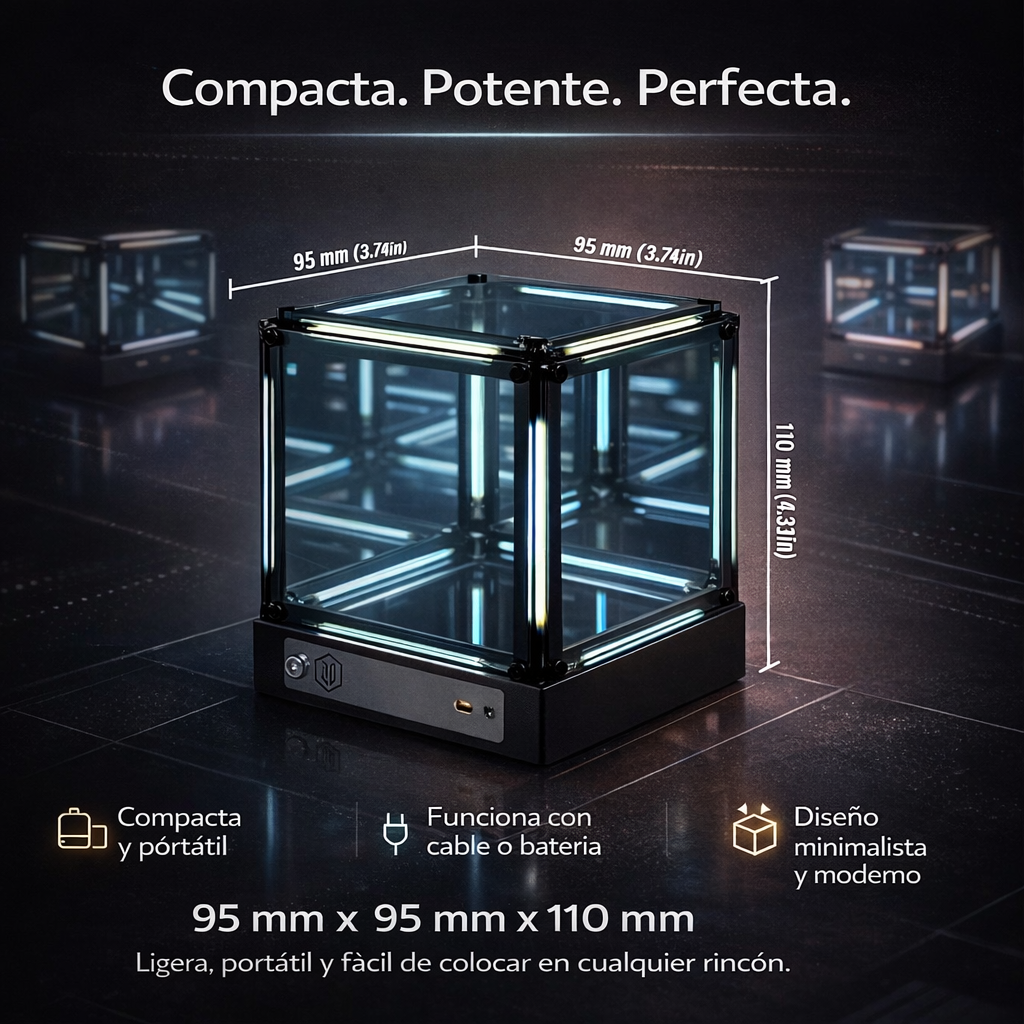 Lámpara Cubo LED Infinito 3D