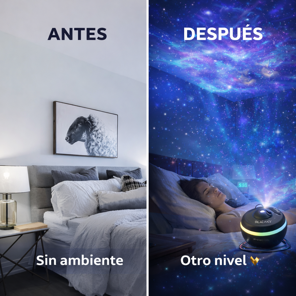 Luz Nocturna Con Proyector De Galaxia
