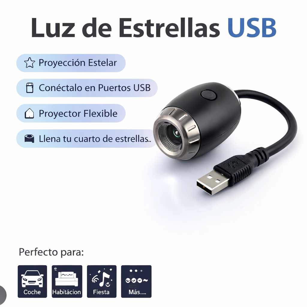 Luz Nocturna Con Proyector De Galaxia