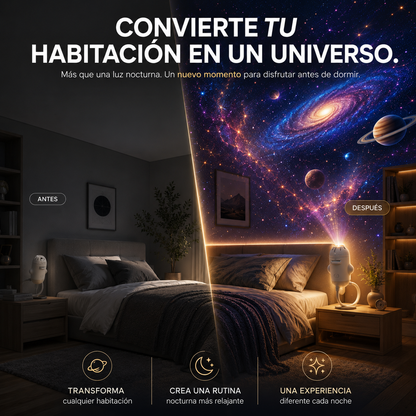 Luz Nocturna Con Proyector De Galaxia
