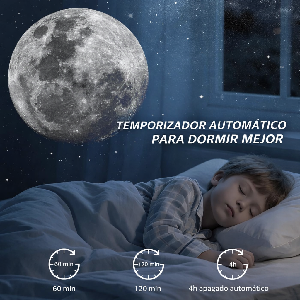 Luz Nocturna Con Proyector De Galaxia